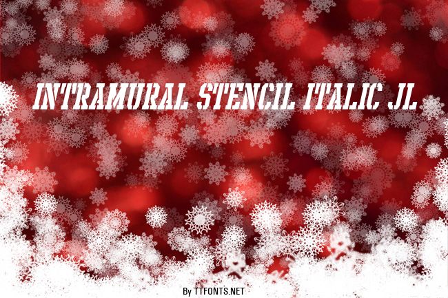Intramural Stencil Italic JL example